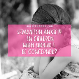 Separation anxiety in children