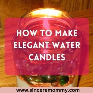 how to make elegant water candles