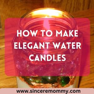 how to make elegant water candles