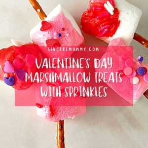 Valentine's Day Marshmallow Treat With Sprinkles