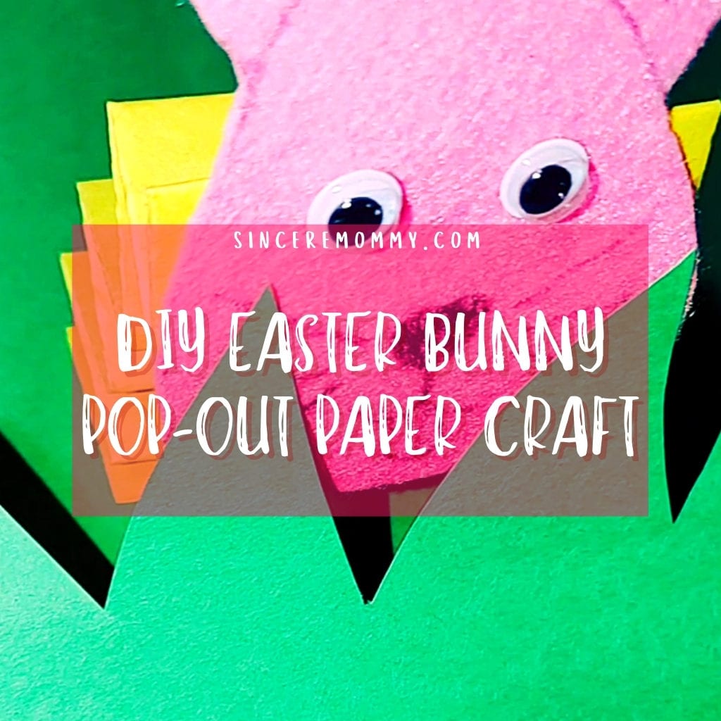 diy easter bunny pop out paper craft