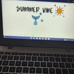 summer vibe text on cricut design space
