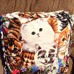 braided cat throw pillow