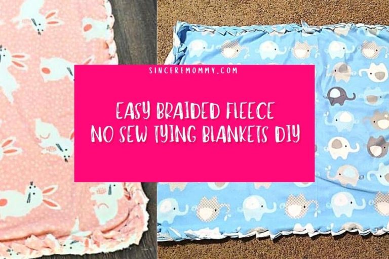 Easy Braided Fleece No Sew Tying Blankets DIY Sincere Mommy
