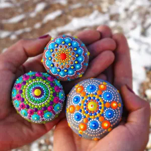 crafts for adults with disabilities - rock painting