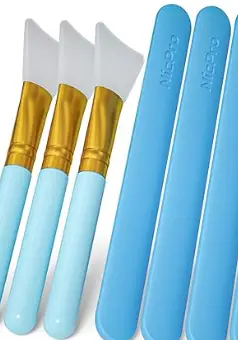 silicone brushes and popsicle stick